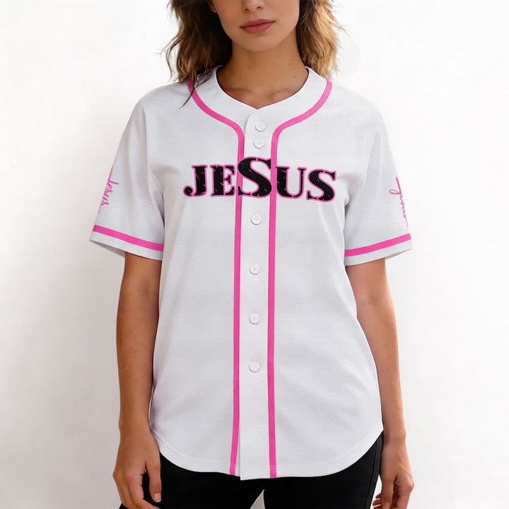 Christianartworkshop Dual‑Side Jesus The Way The Truth Cross Print Baseball Jersey - image 45