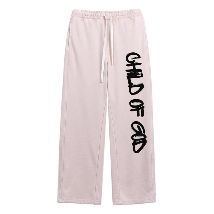 Christianartworkshop Graffiti Child Of God Statement Washed Sweatpants - Apricot - XL - image 15