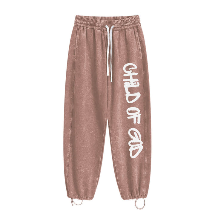 Christianartworkshop Graffiti Child Of God Statement Washed Sweatpants - image 10