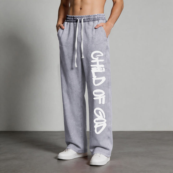 Christianartworkshop Graffiti Child Of God Statement Washed Sweatpants - image 5