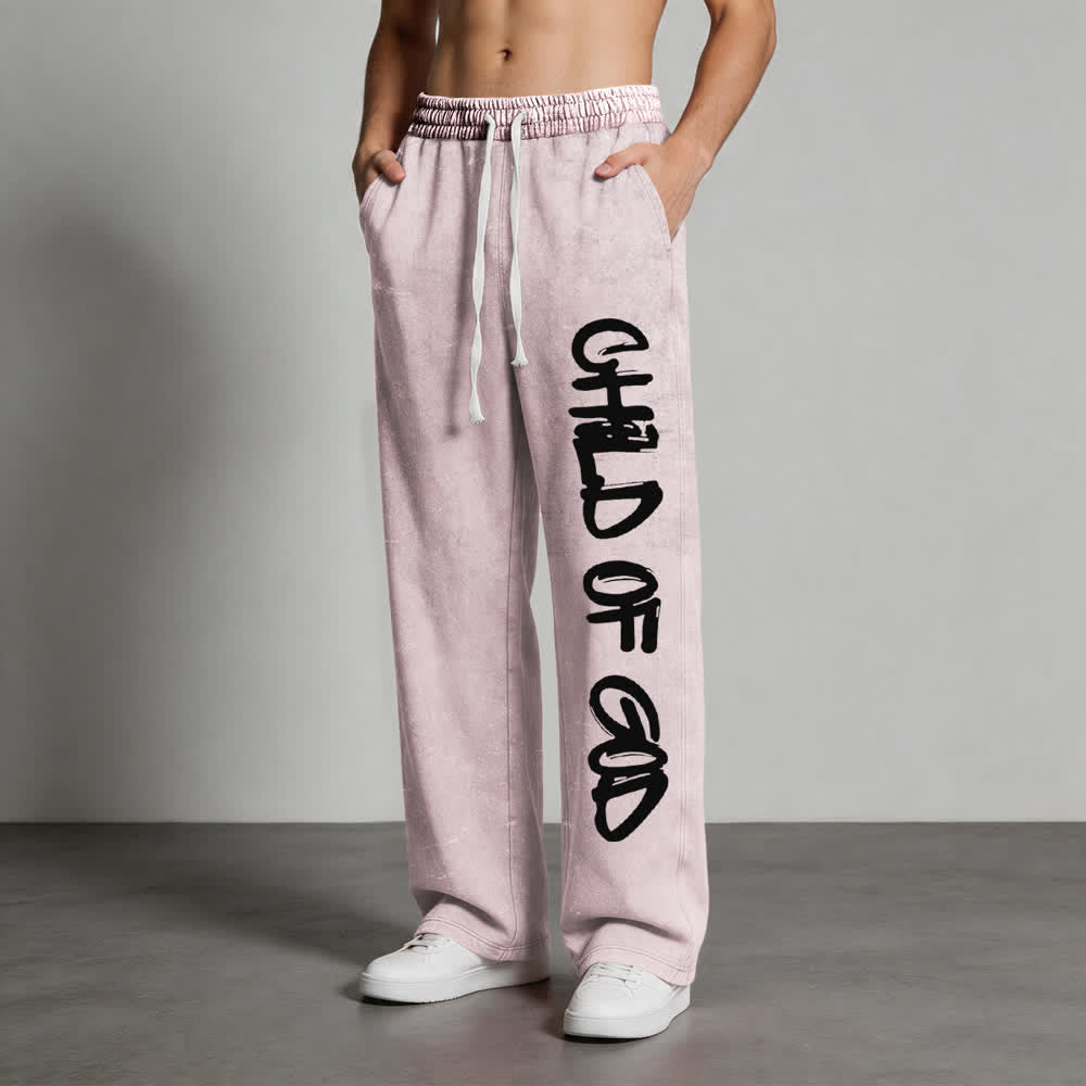 Christianartworkshop Graffiti Child Of God Statement Washed Sweatpants - image 17
