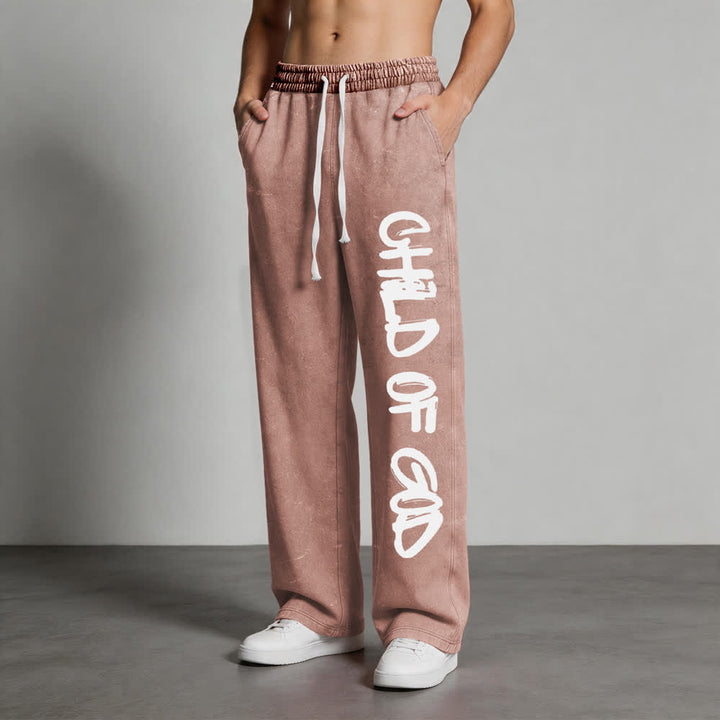Christianartworkshop Graffiti Child Of God Statement Washed Sweatpants - image 11