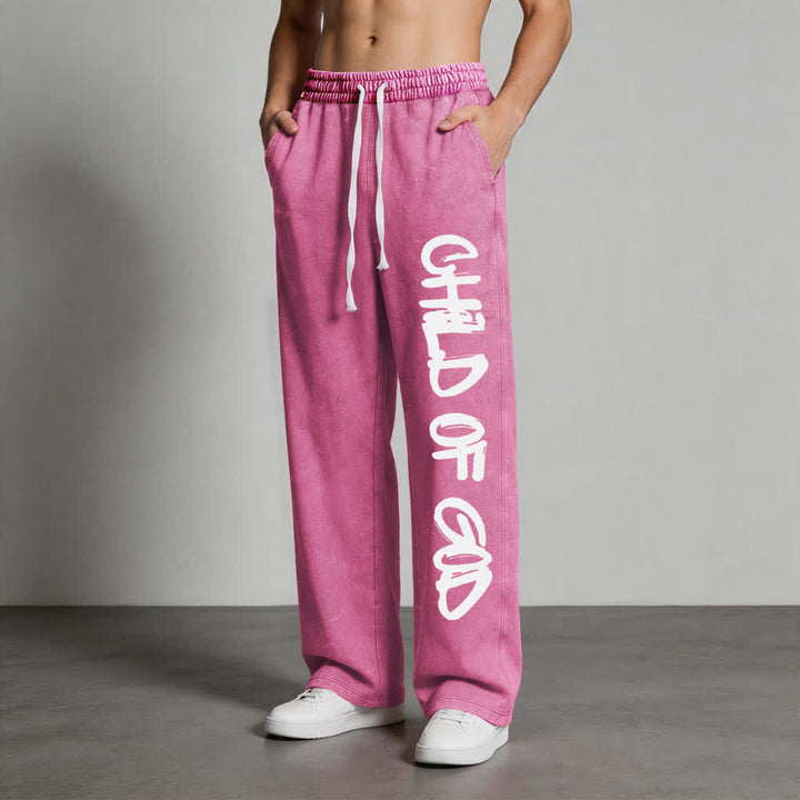 Christianartworkshop Graffiti Child Of God Statement Washed Sweatpants - image 16