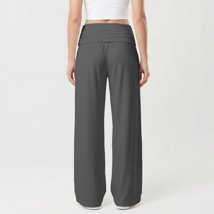 Christianartworkshop Graceful Cross Line Art Black Soft Draped Womens Wide Leg Pants - image 8