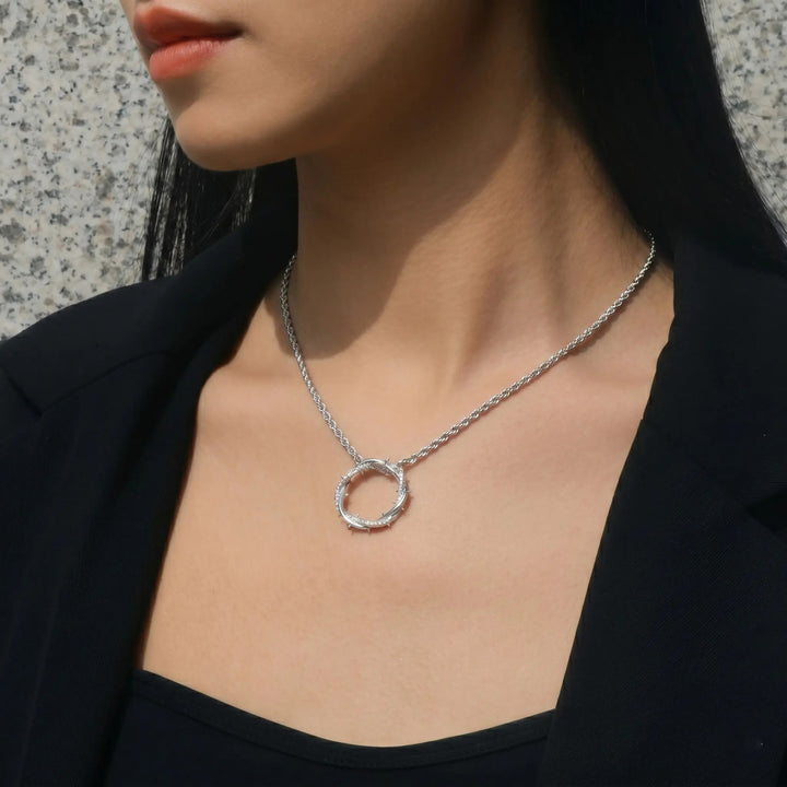 Christianartworkshop Crown of Thorns Zircon Necklace: A Symbol of Christ’s Redemptive Sacrifice - image 9