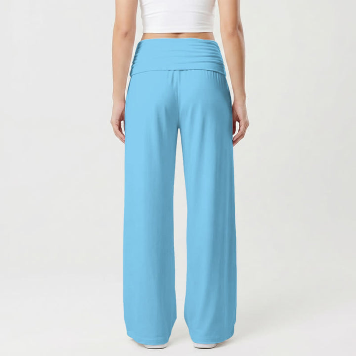 Christianartworkshop Jesus Cross Soft Drape High Waist Women's Wide Leg Pants - image 13