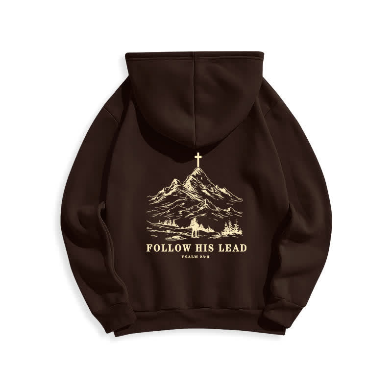 Christianartworkshop Follow His Lead Mountain Cross Pullover Hoodie - image 19