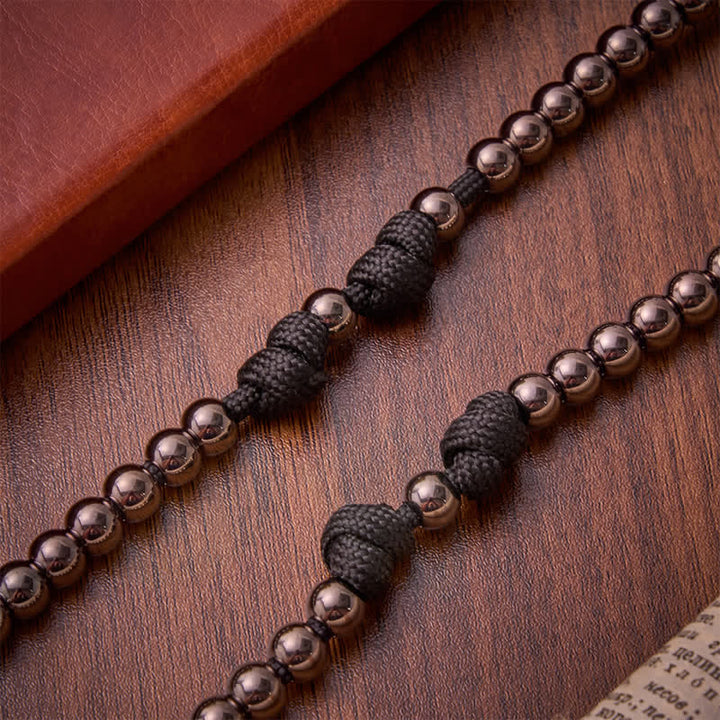 Christianartworkshop Rugged Silver-Toned Paracord 15-Decade Rosary: Carry Our Lady's Grace Wherever You Go - image 19