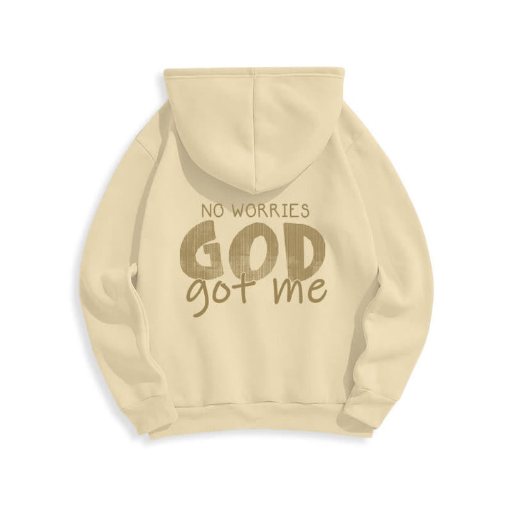 Christianartworkshop No Worries God Got Me Oversized Red Hoodie - image 19