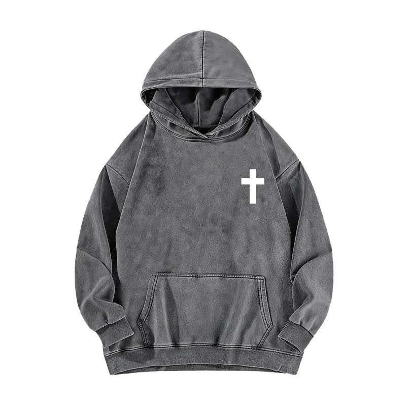 Christianartworkshop The Lord Is On My Side Washed Hoodie - image 8