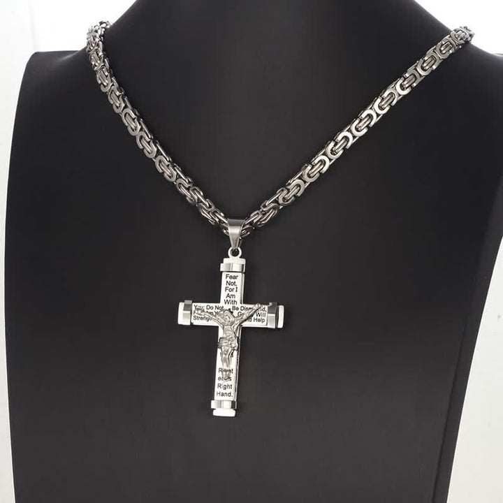 Christianartworkshop 3D Sculpted Stainless Crucifix Necklace: Symbol of Timeless Divine Promise - image 8