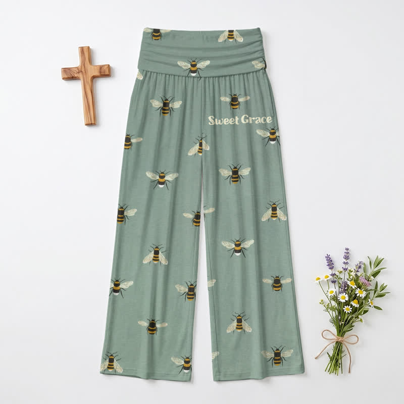 Christianartworkshop Sweet Grace Honeybee Lounge Women's Wide Leg Pants - US22,UK/AU26,EU54 - image 0