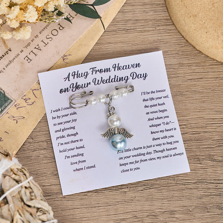 Christianartworkshop Pearl Keepsake Brooch Charm with Heavenly Symbols: Symbol of Gentle Guardianship - Guardian Angel C - image 7