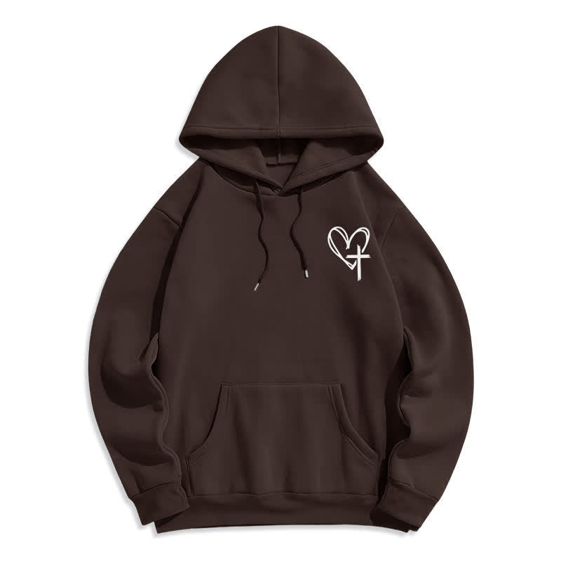 Christianartworkshop Walking By Faith Oversized Fleece Pullover Hoodie - image 5