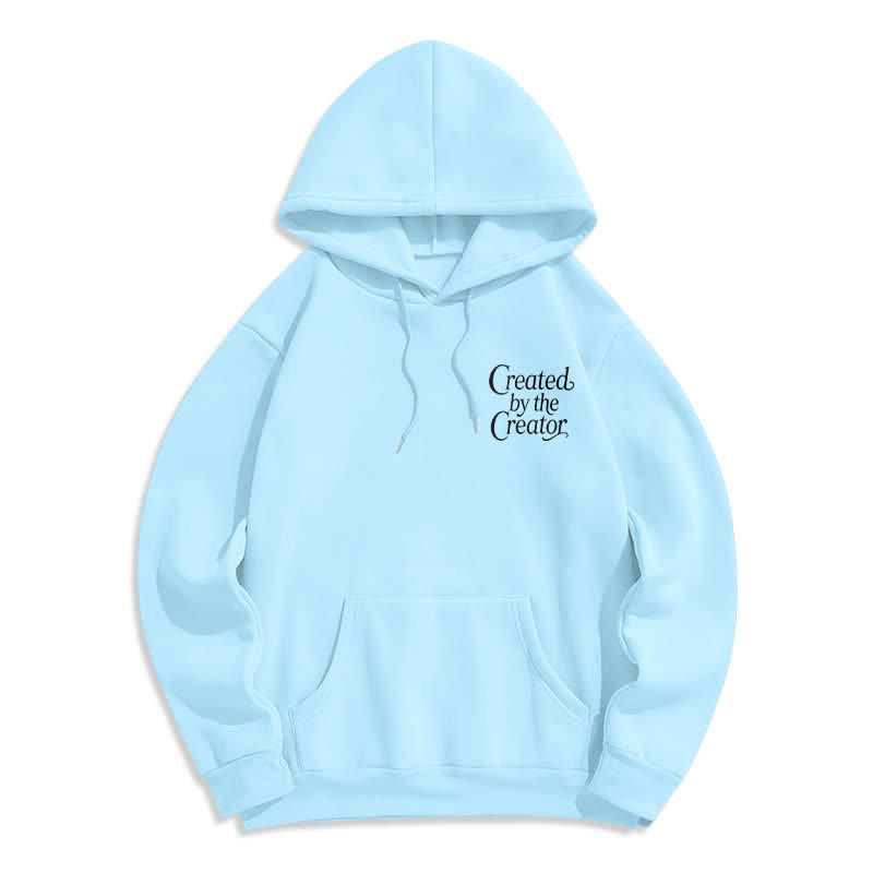 Christianartworkshop Created By The Creator Floral Back Print Pullover Hoodie - image 5