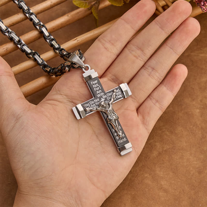 Christianartworkshop 3D Sculpted Stainless Crucifix Necklace: Symbol of Timeless Divine Promise - image 3
