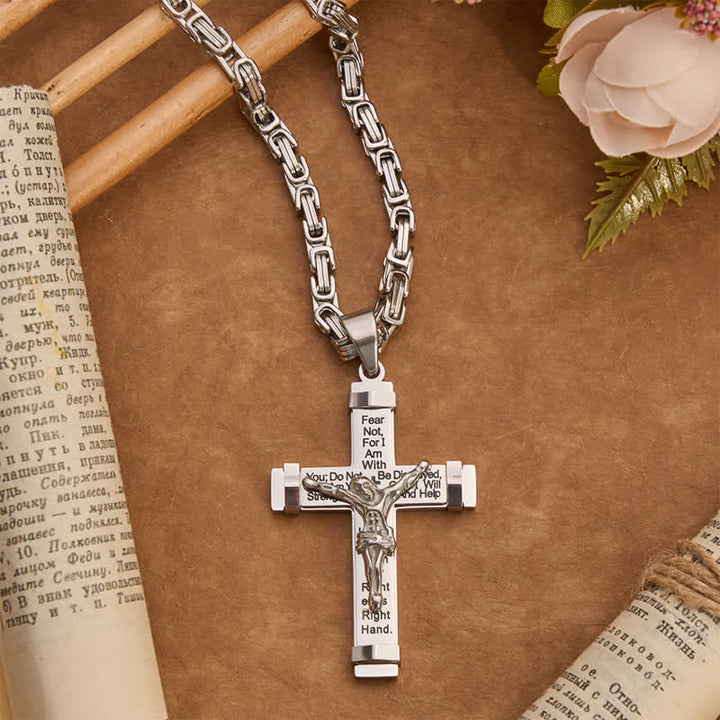 Christianartworkshop 3D Sculpted Stainless Crucifix Necklace: Symbol of Timeless Divine Promise - Silver - King Chain - image 7