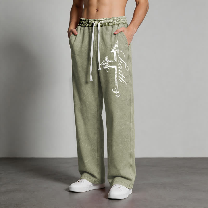 Christianartworkshop Walk By Faith Ornate Cross Washed Sweatpants - image 28