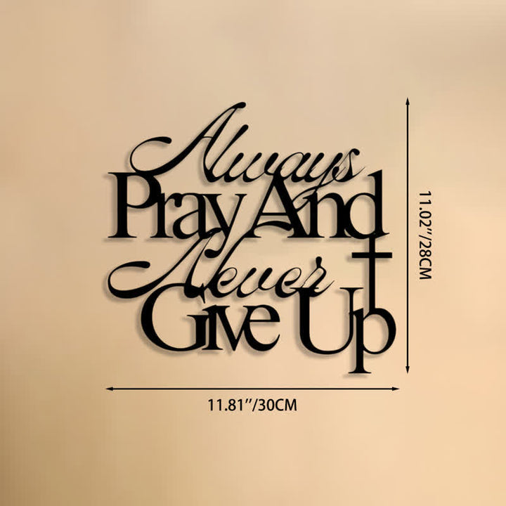 Christianartworkshop Faith Quote Metal Wall Art With Cross Accent: Sign of Gentle Divine Strength - 11.81''*11.02''*0.04''/30*28*0.1cm - image 8