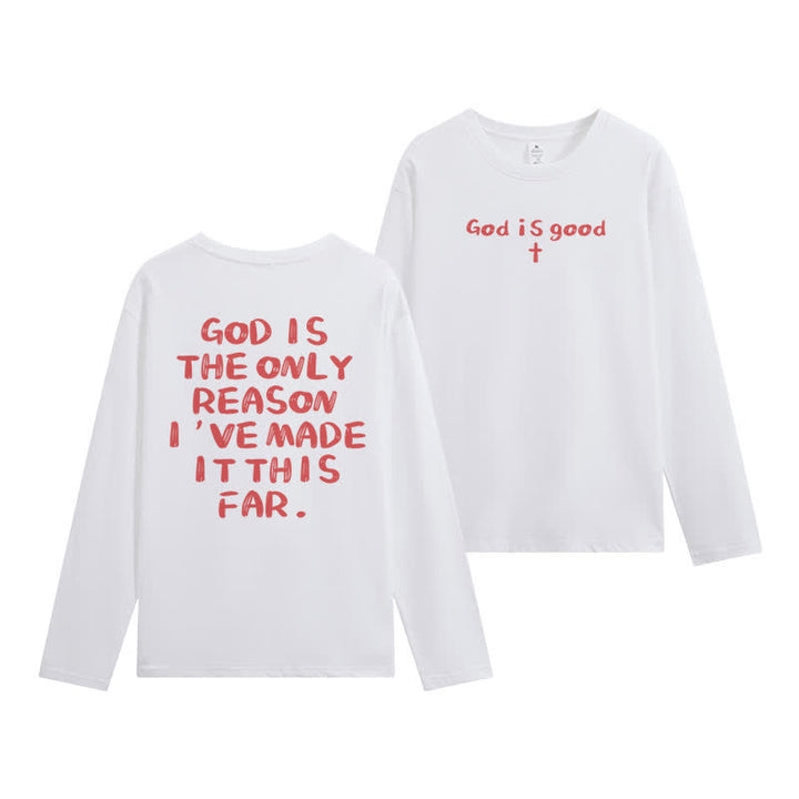 Christianartworkshop God Is The Only Reason Statement White Long-Sleeve T-Shirt - Royal Blue - 4XL - image 0