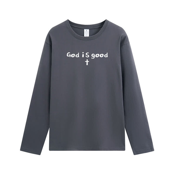Christianartworkshop God Is The Only Reason Statement White Long-Sleeve T-Shirt - image 11