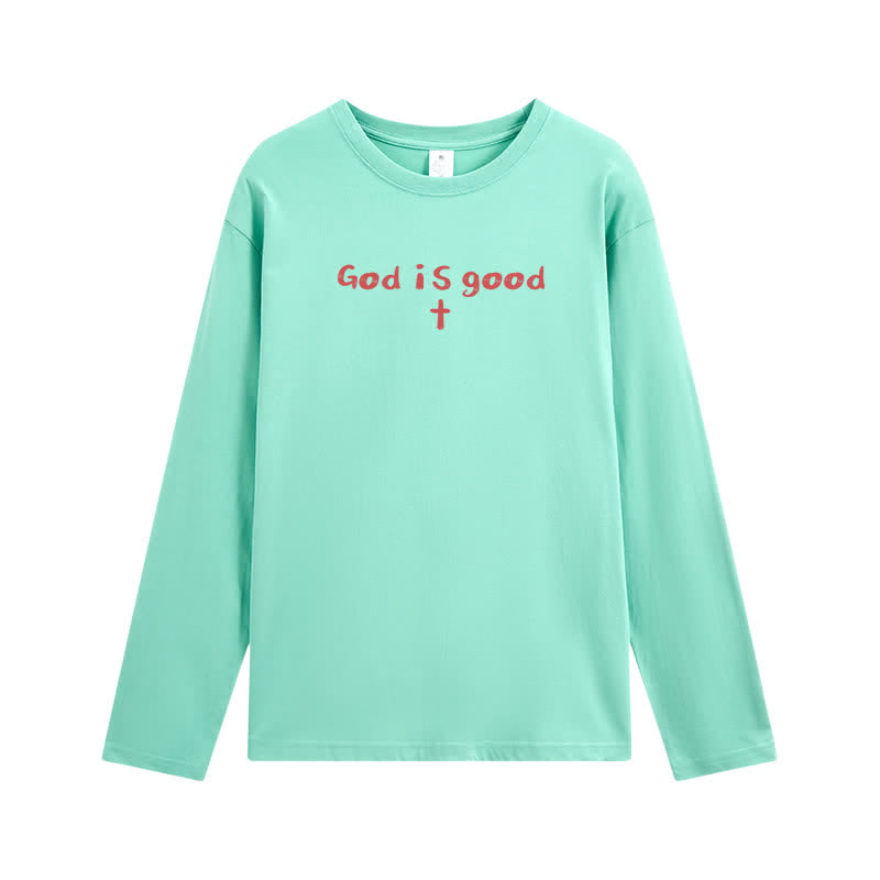 Christianartworkshop God Is The Only Reason Statement White Long-Sleeve T-Shirt - image 23