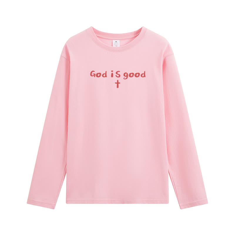Christianartworkshop God Is The Only Reason Statement White Long-Sleeve T-Shirt - image 5
