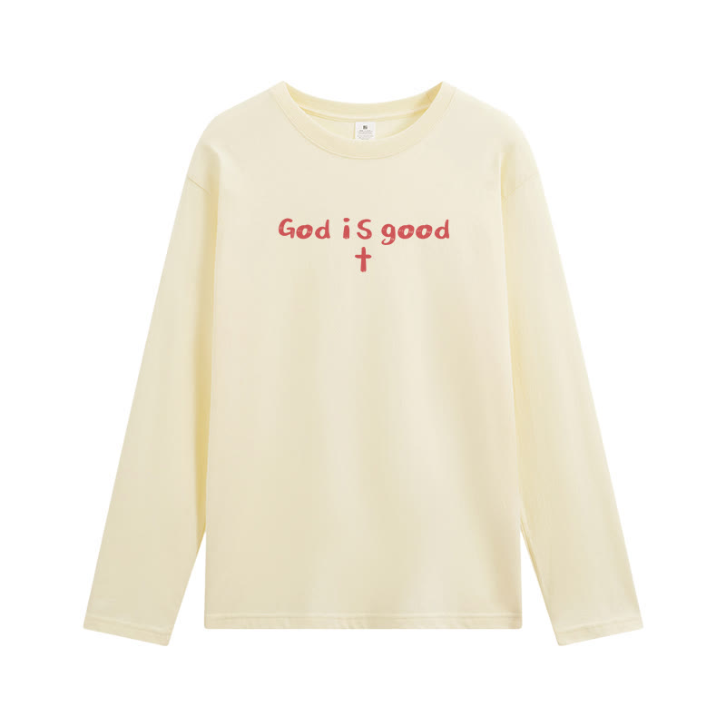 Christianartworkshop God Is The Only Reason Statement White Long-Sleeve T-Shirt - image 35