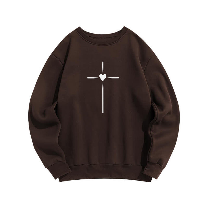 Christianartworkshop God Is Everywhere Oversized Fleece Lined Crewneck Sweatshirt - image 17