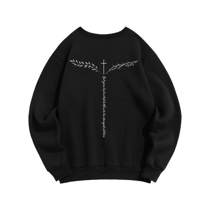 Christianartworkshop Son Of God Thorn Branch Light Blue Crewneck Sweatshirt - image 8
