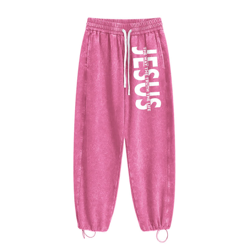 Christianartworkshop Jesus The Way The Truth The Life Washed Sweatpants - image 42