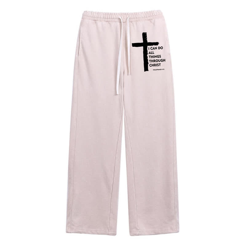 Christianartworkshop Walk By Faith Cross Washed Sweatpants - Apricot - 2XL - image 24