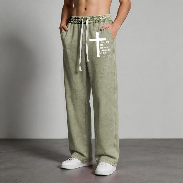 Christianartworkshop Walk By Faith Cross Washed Sweatpants - image 4