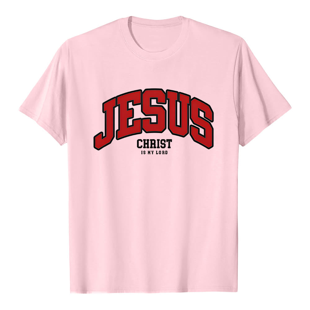 Christianartworkshop Bold Declaration 'Jesus Christ Is My Lord' Christian T-Shirt - Pink - 2XL - image 3