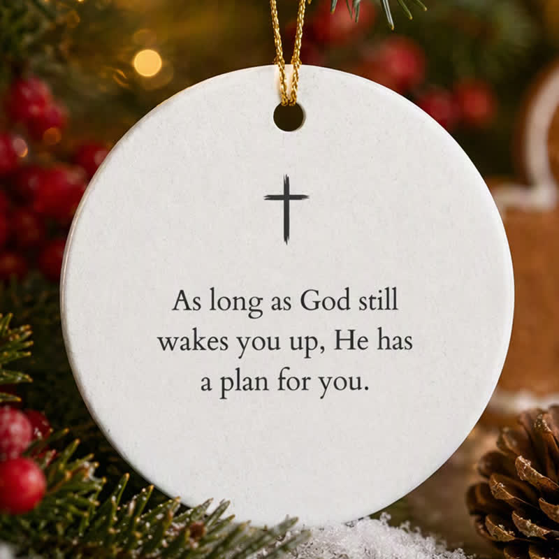 Christianartworkshop Simple Cross Text Hanging Ornament: Symbol of Unfailing Divine Purpose - image 5
