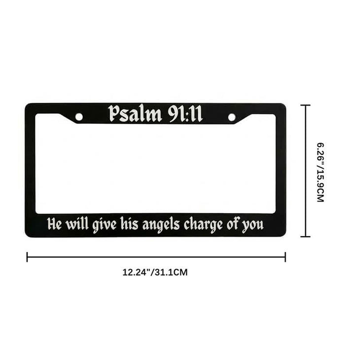 Christianartworkshop Psalm 18:32 Scripture Metal Car Frame: Emblem of Abiding Heavenly Strength - image 26