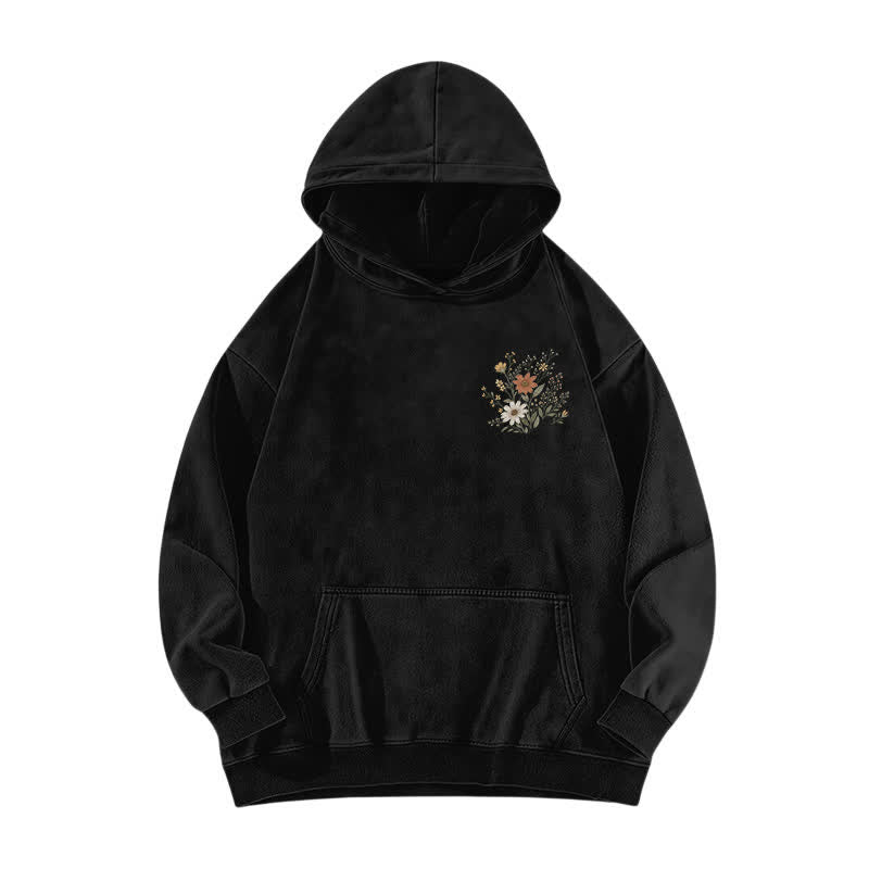 Christianartworkshop For Such A Time As This Floral Washed Hoodie - image 5