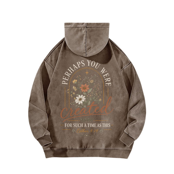 Christianartworkshop For Such A Time As This Floral Washed Hoodie - image 16