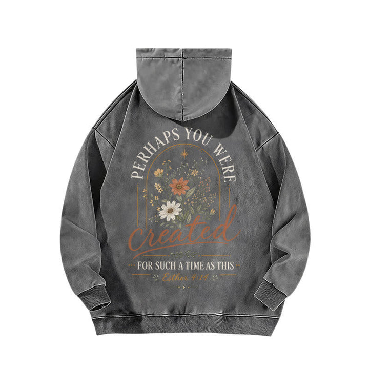 Christianartworkshop For Such A Time As This Floral Washed Hoodie - image 7