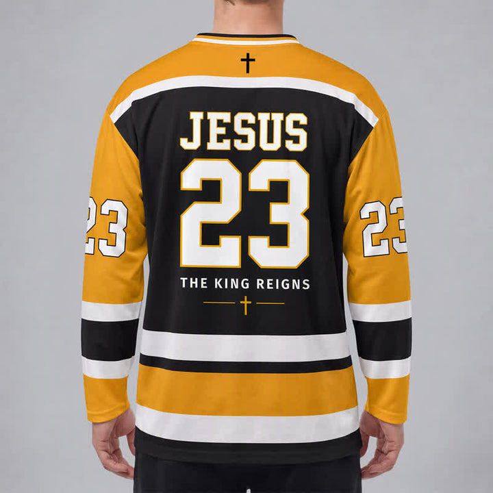 Christianartworkshop Lion Of Judah Revelation 5:5 Long Sleeve Hockey Jersey - image 4