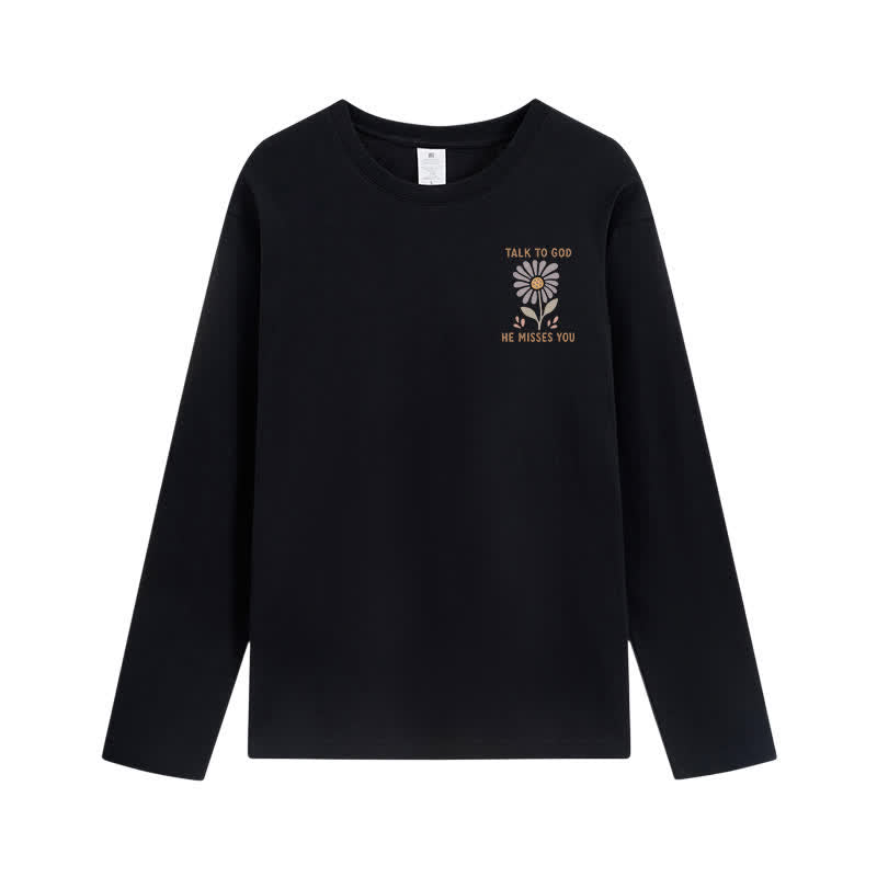 Christianartworkshop Dual-Sided Ecclesiastes 3:11 Floral Long Sleeve T-Shirt - image 14