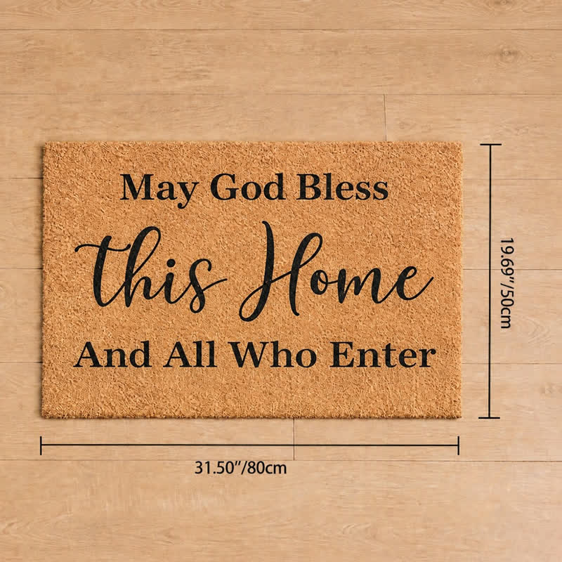 Christianartworkshop Rustic Household Benediction Artificial Coir Doormat - 19.69''*31.5''/50*80cm - image 8