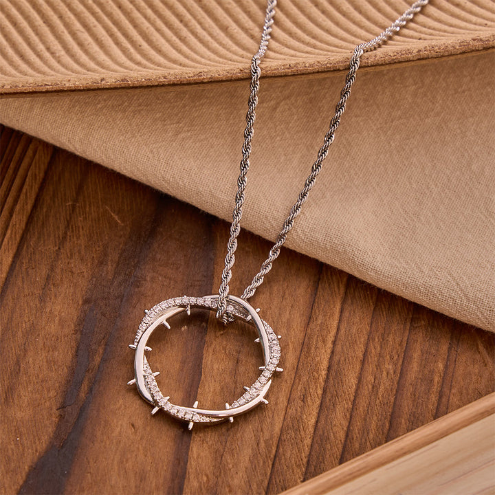 Christianartworkshop Crown of Thorns Zircon Necklace: A Symbol of Christ’s Redemptive Sacrifice - image 14