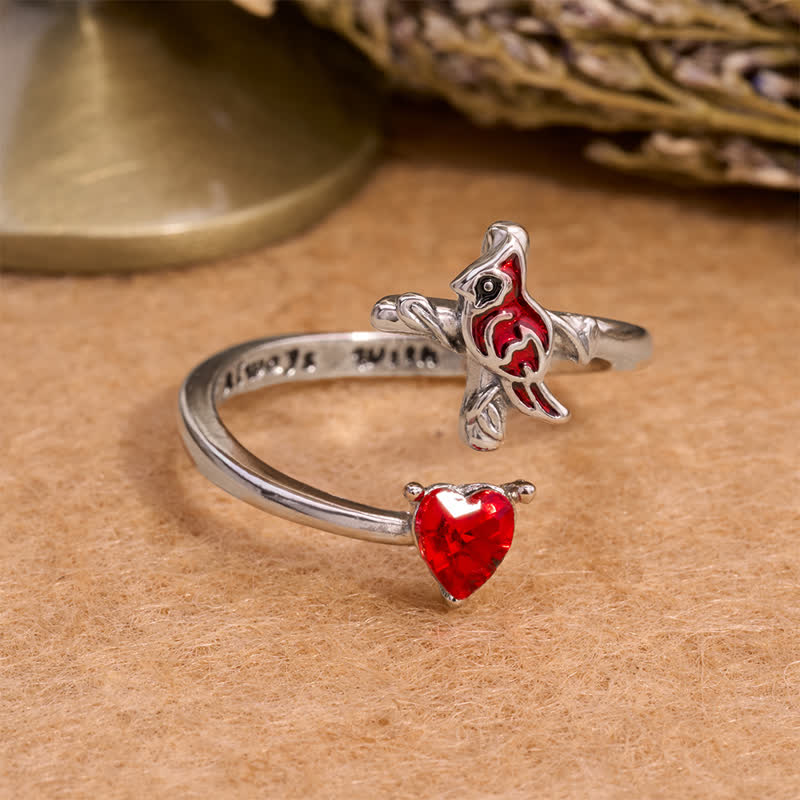 Christianartworkshop The Vitality of Jesus: Red Cardinal Adjustable Ring - image 2