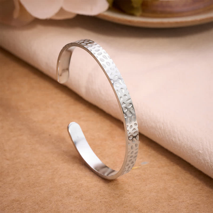 Christianartworkshop Elegant Hammered Finish God Verse Cuff Bracelet: Reminder of Tender Heavenly Care - image 4