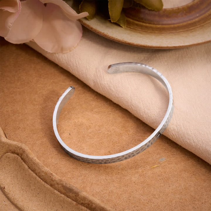 Christianartworkshop Elegant Hammered Finish God Verse Cuff Bracelet: Reminder of Tender Heavenly Care - image 5