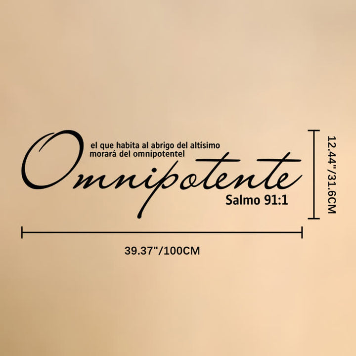 Christianartworkshop Refined Script Bible Quote Wall Sticker: Emblem of Heavenly Almighty Favor - 39.37"*12.44" / 100*31.6cm - image 7