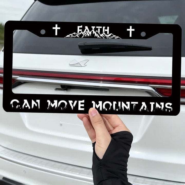 Christianartworkshop Mountain Silhouette Faith Inscription Car Frame: Reminder of Tender Heavenly Care - image 4