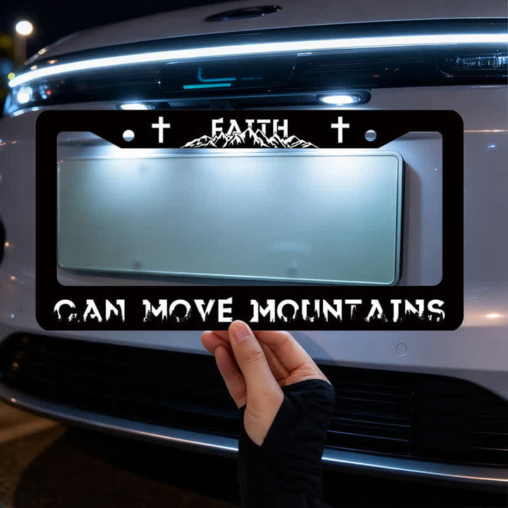 Christianartworkshop Mountain Silhouette Faith Inscription Car Frame: Reminder of Tender Heavenly Care - image 5