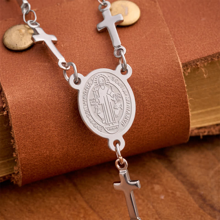 Christianartworkshop Our Lady Medal Cross Link Rosary: Token of Gentle Divine Comfort - image 13